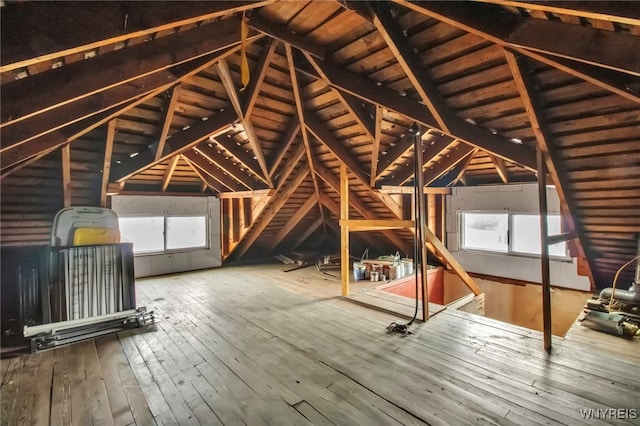 attic featuring a wealth of natural light