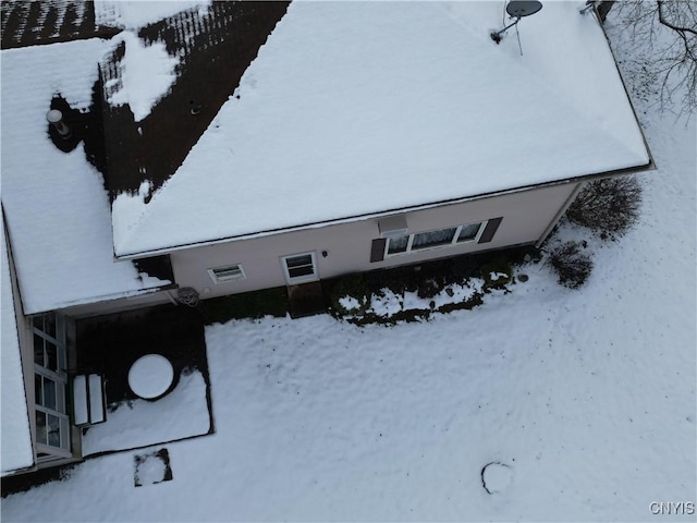 view of snowy aerial view