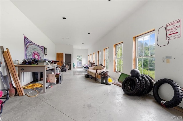 miscellaneous room featuring concrete flooring