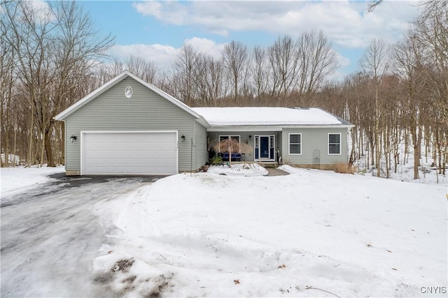 view of front of home with an attached garage