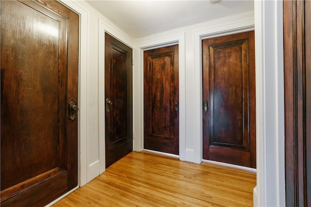 interior space featuring light wood-style floors