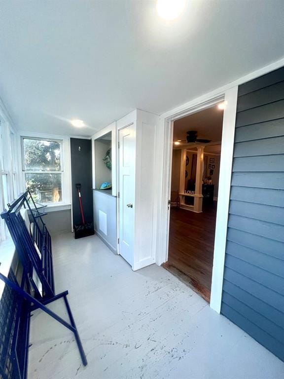 interior space with concrete flooring