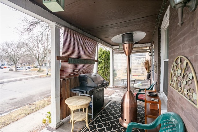 view of patio featuring grilling area