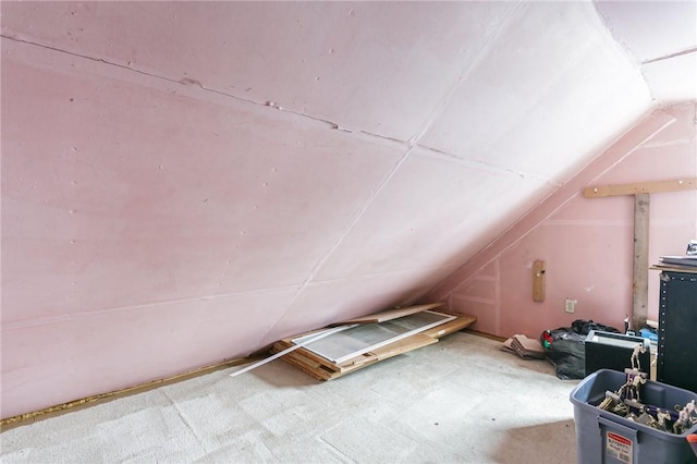 bonus room with vaulted ceiling