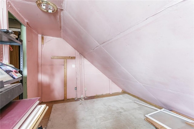 bonus room with lofted ceiling