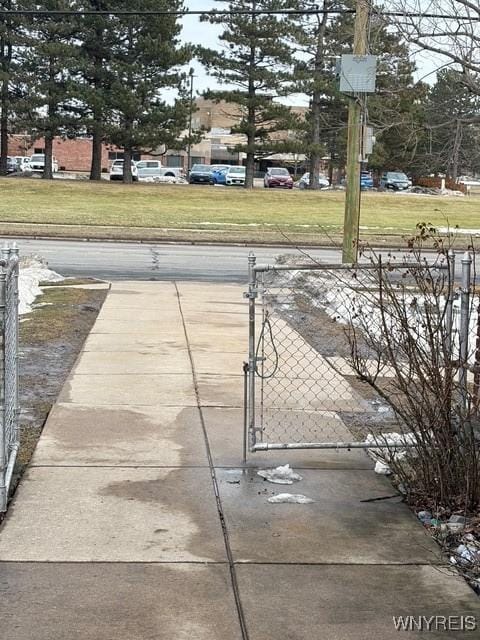 exterior space featuring sidewalks