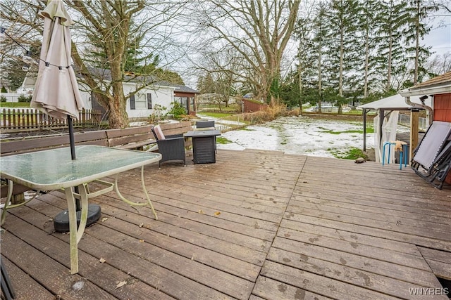 view of wooden deck