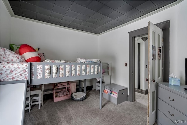 bedroom featuring carpet flooring