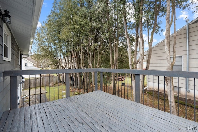 deck with fence