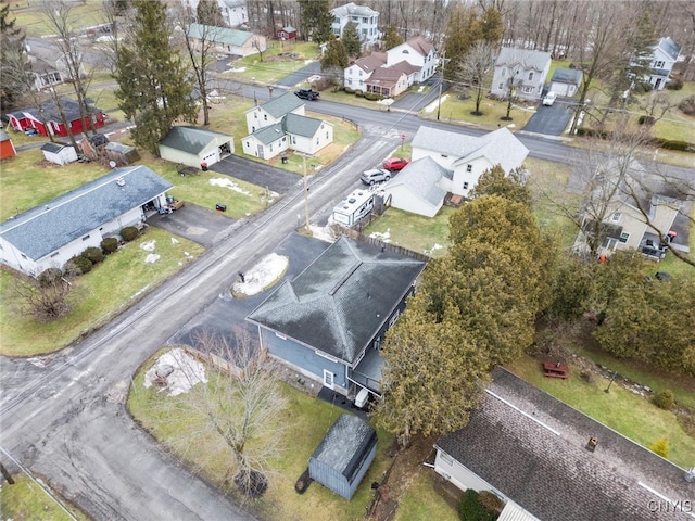 bird's eye view with a residential view