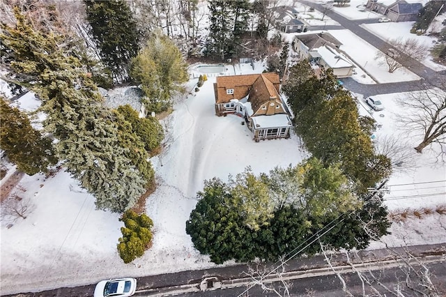 drone / aerial view with a residential view