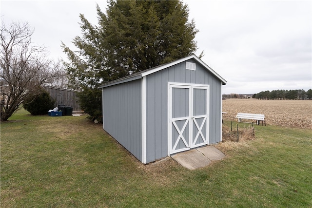 view of shed