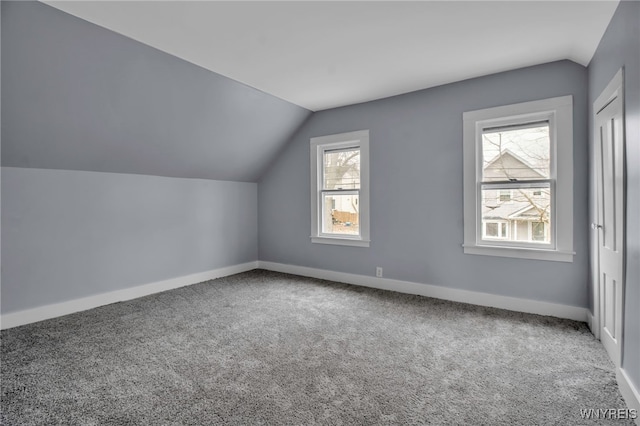 192 Cottage St, Lockport-City, NY 14094 - bonus room featuring vaulted ceiling, carpet, and baseboards