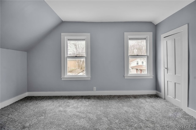 192 Cottage St, Lockport-City, NY 14094 - additional living space with vaulted ceiling, carpet, and plenty of natural light