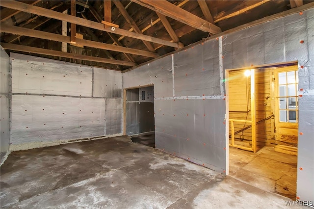 192 Cottage St, Lockport-City, NY 14094 - interior space with concrete flooring and lofted ceiling