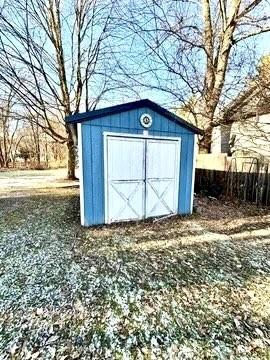 view of shed