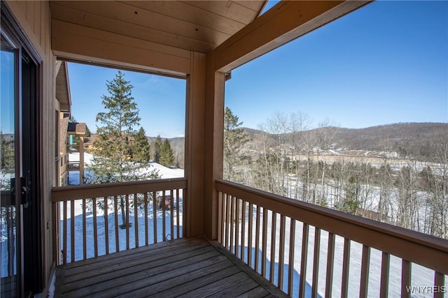 G303 Snowpine, Great Valley, NY 14741 - snow covered deck featuring a mountain view
