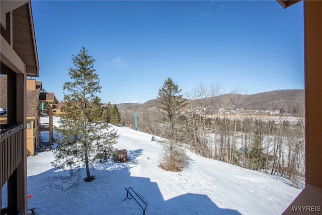 G303 Snowpine, Great Valley, NY 14741 - yard layered in snow featuring a mountain view