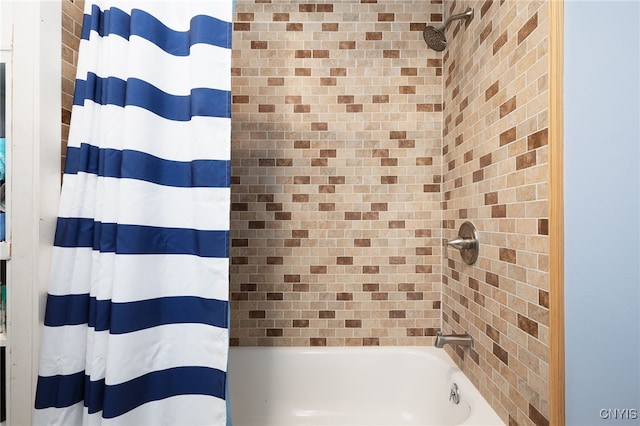 full bathroom featuring shower / tub combo