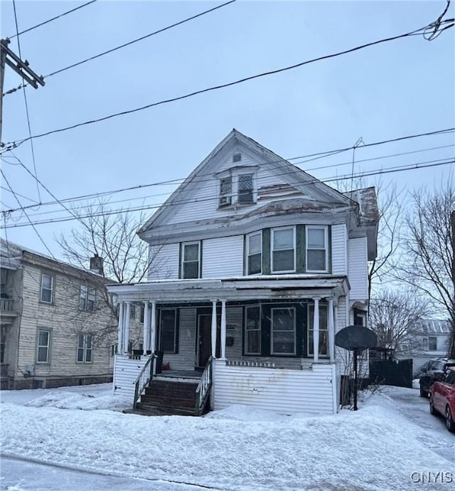 view of front of home with a porch