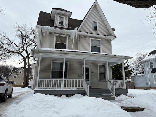 view of front facade with covered porch