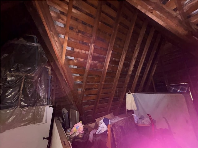 view of attic