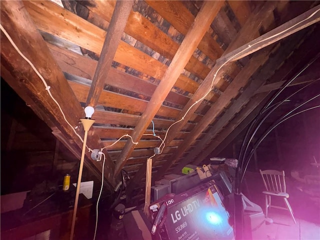 view of attic