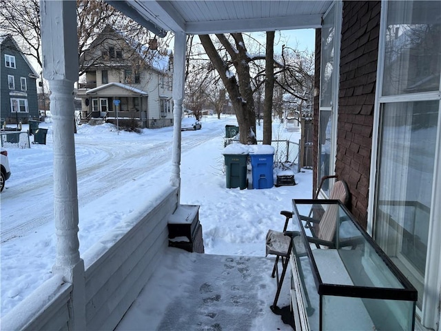 view of snowy yard