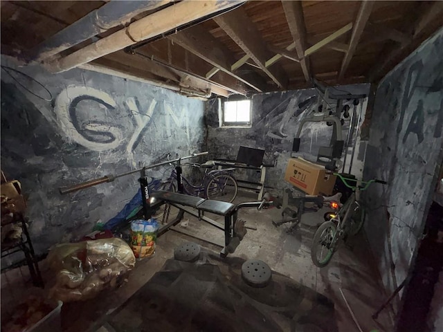 view of basement