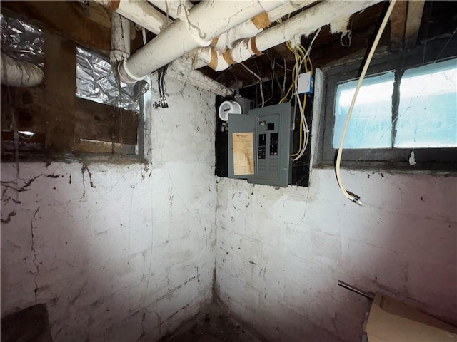 utility room with electric panel