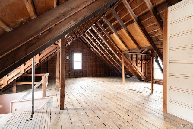 view of attic