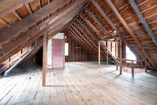 view of attic