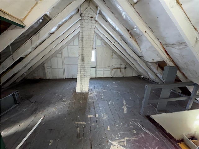 view of attic