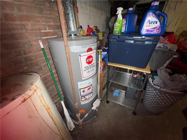 utilities featuring gas water heater