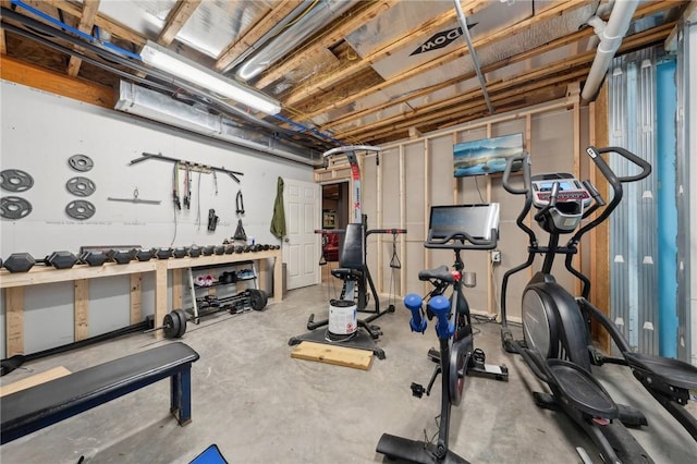 view of workout area