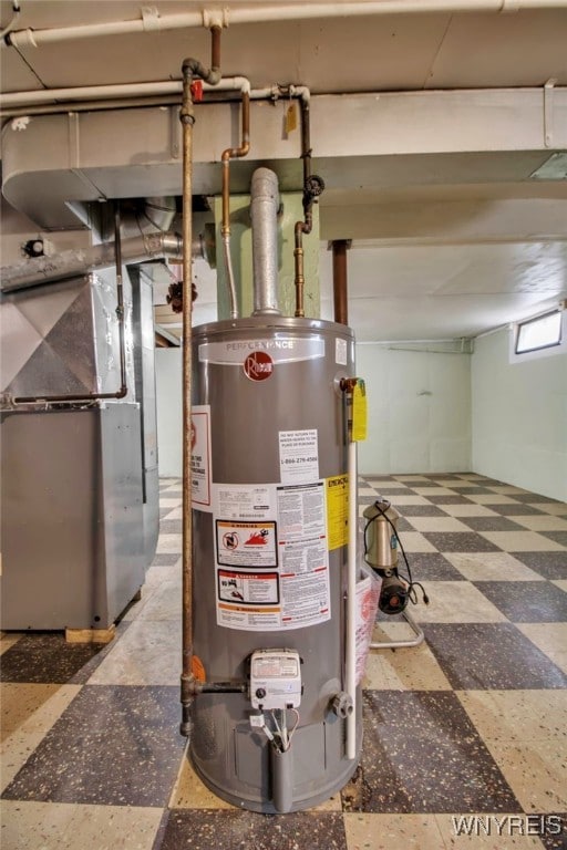 utilities featuring heating unit and water heater