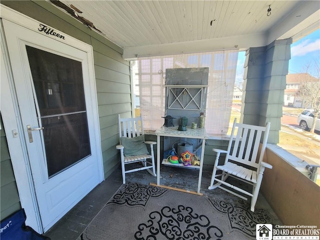 view of patio / terrace with a porch