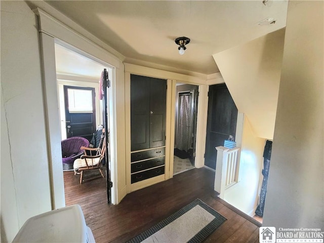 interior space featuring wood finished floors