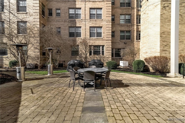 view of patio with outdoor dining space