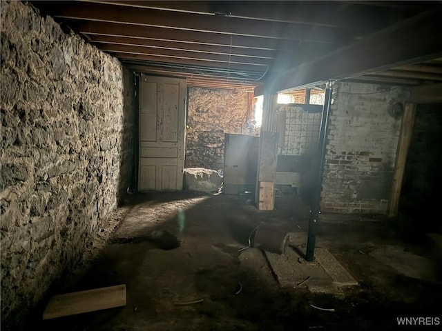 view of basement