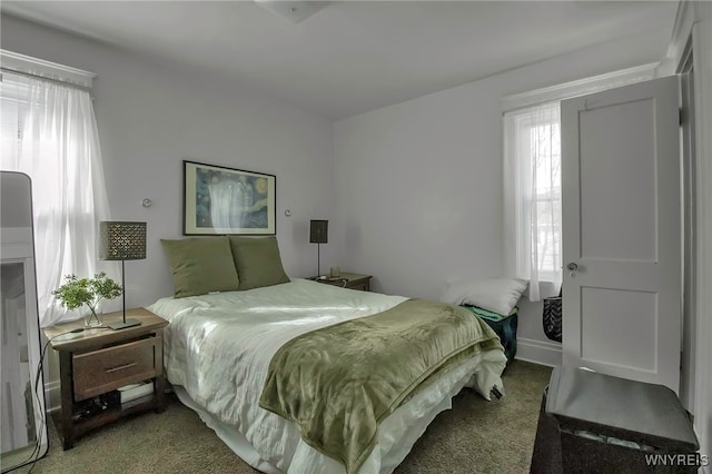 view of carpeted bedroom