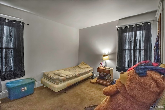 view of carpeted bedroom