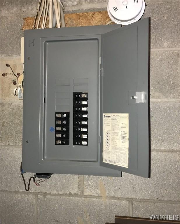 utility room with electric panel