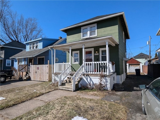 view of front of house with a porch