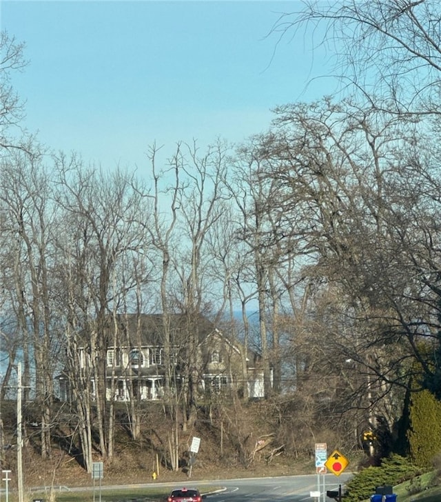 view of street featuring traffic signs