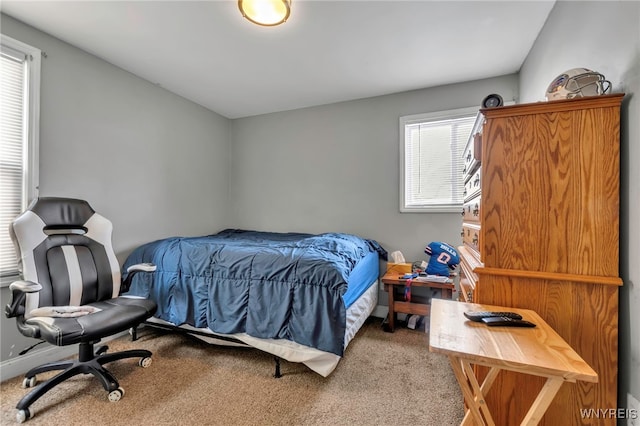 view of carpeted bedroom