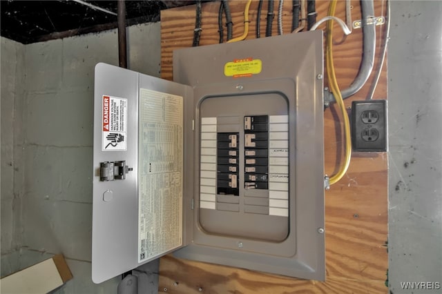 utility room featuring electric panel