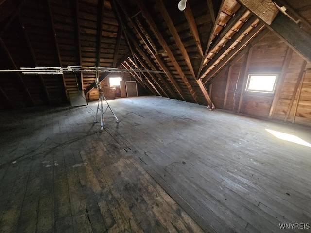 view of attic