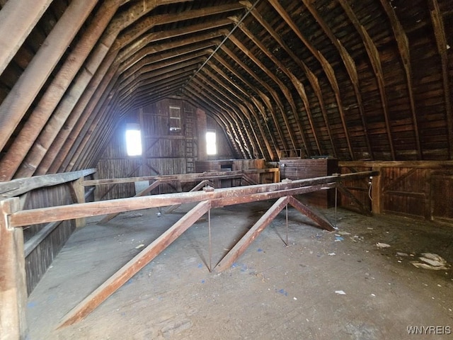 view of attic