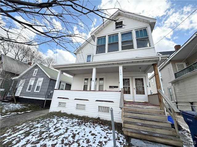 view of front of home with a porch